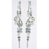 Stunning Faux Pearl and Simulated Rhinestone Drop Post Earrings