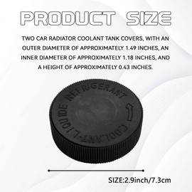 QKYS 2PCS Engine Coolant Overflow Reservoir Tank Black Cap, Coolant Reservoir Cap Replacement Compatible with Nissan Infiniti Murano Rogue Versa Quest Sentra EX35 FX37 QX50