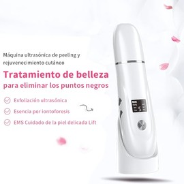 Vantisan Limpiador Facial Ultrasónico, Skin Scrubber Facial con 4 Modos de Cuidado de la Piel, USB Recargable Skin Scrubber Peeling, Limpiador Facial 