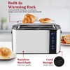 Elite Gourmet ECT5322 Long Slot 4 Slice Toaster, Countdown Timer,
