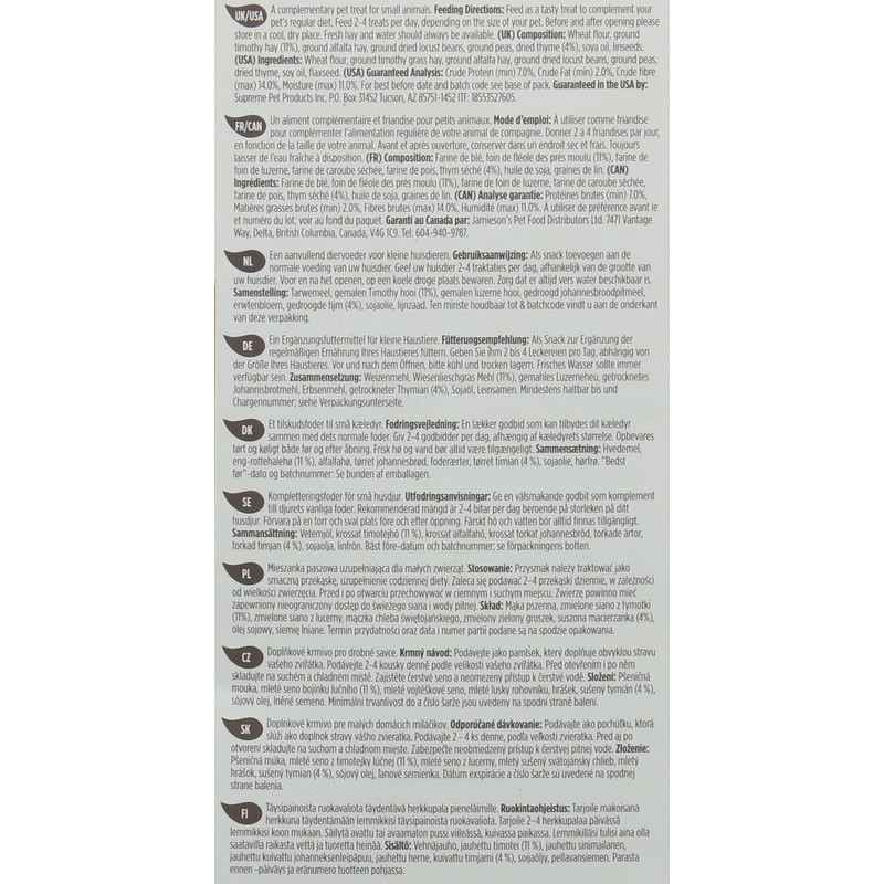 Selective Naturals Meadow Loops For Rabbits With Timothy Hay And