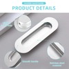 gifsin Sliding Pocket Door Hidden Handle, 304 Stainless Steel Pocket