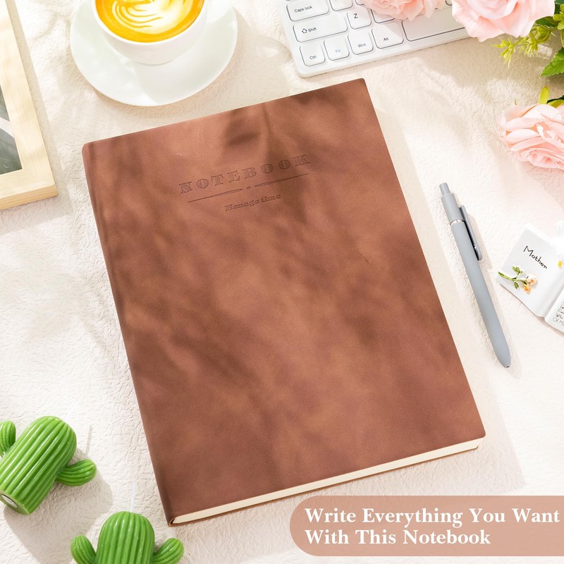 SATINIOR 5 Pack A4 Notebooks Large Journal 360 Pages Leather