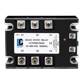 LCLCTC 3 Phase Solid State Relay SSR-100AA AC to AC(Input70-280V AC Output 24-480V AC)(AC to AC 100A)