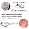 YOFANST Acrylic Crescent Shaped Horseshoes Taper Set Pincher Septum Rings