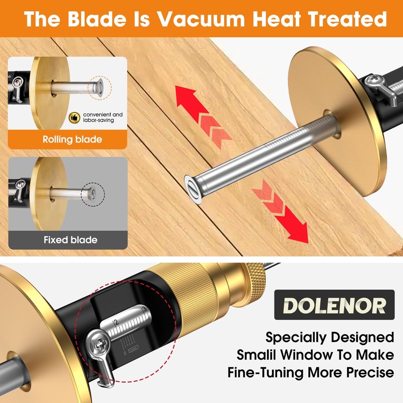 Wheel Marking Gauge Woodworking, Scribe Tool Woodworking, Adjustable 0-12cm, Aluminum