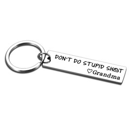 Don't Do Stupid Sht Keychain, Dorm Room College Student Essentials, Birthday Gifts for Teen Girls 16-18, Grandson Granddaughter Gifts from Grandma, Back to School Supplies College