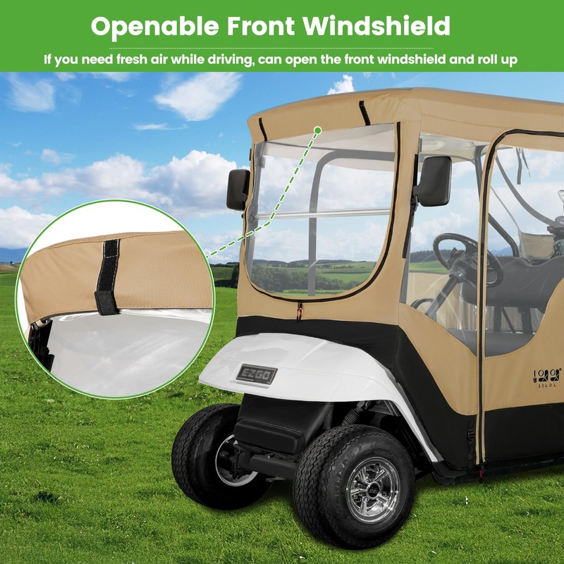 10L0L 2 Passenger Golf Cart Enclosure for EZGO TXT &