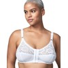 Wonderbra Womens Plus-Size JMS Front Closure Wireless Bras, WHITE, D44