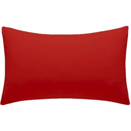 R&Z 100% Cotton Flannelette Pillow Pair Cases 48x75 cm (Red, Pillow Case 48x75cm)