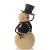 Elanze Designs Mr. Snowman Winter White 8 inch Resin Stone