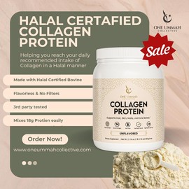 Halal Certified Collagen Peptides Protein Powder – Hydrolyzed Bovine Collagen Type I & III – 18g Protein per Serving – Unflavored – Skin, Hair, Nails & Joint Support – 30/60 Servings top sell