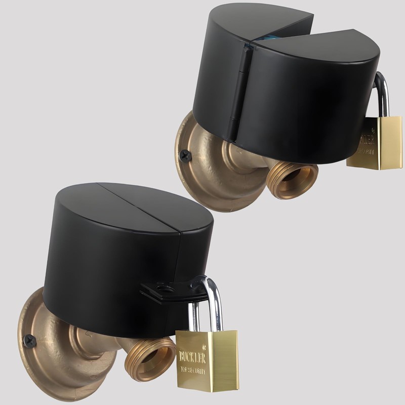Outdoor Faucet Lock, Water Hose Bib Spigot Lock Black Cover