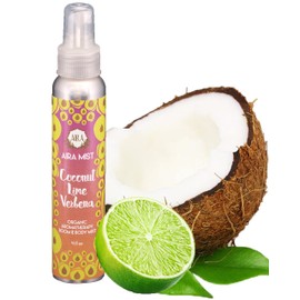 Aira Mist Coconut Lime Verbena Organic Room Spray - Essential Oil Spray with Therapeutic Essential Oils - Air Freshener - Living Room Spray & Bathroom Spray Free of Alcohol & Parabens - 4 Ounces