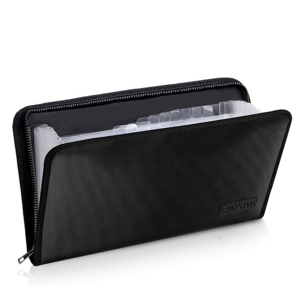 Expanding File Folder Document Organizer Fireproof Money Bag A5 Size
