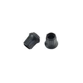 Black Rubber Leg Tips - Rubber Cane Tips - Rubber Crutch Tips - 2 pcs Black Rubber Tips for Chair Legs, Rubber Tips for Canes, Rubber Tips for Crutches (5/8")