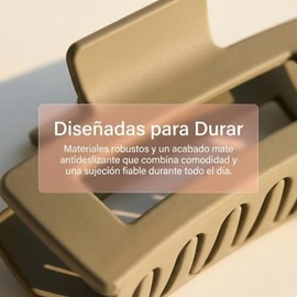 12 Pinzas Pelo Cuadradas 3 Estilos Antideslizantes Mate para niñas