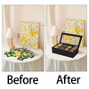 Tasybox Tea Bag Organizer, Acrylic Tea Box with Lid, Tea