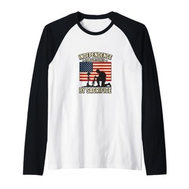 Mens Independence Is Maintained By Sacrifice Raglan Baseball Tee