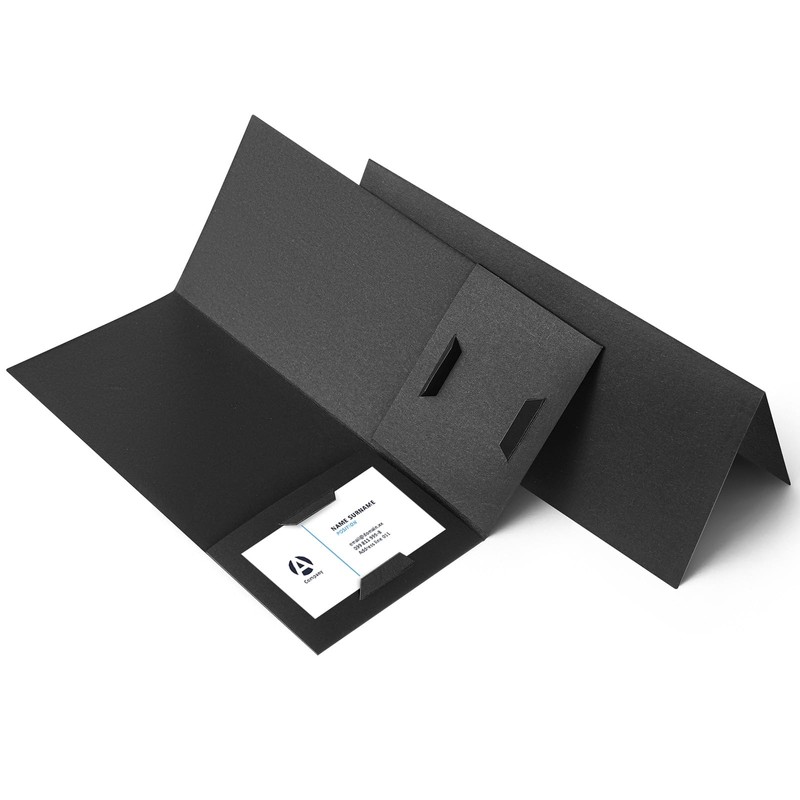Henoyso 50 Pcs Black 4 x 9 Inch Mini Presentation