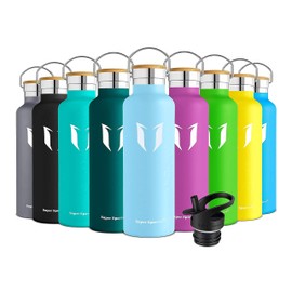 Super Sparrow Stainless Steel Water Bottle -620ml- Vacuum Insulated Metal Water Bottle - Standard Mouth Flask - BPA Free - Ideal Straw Water Bottle for Work, Gym, Travel, Sports