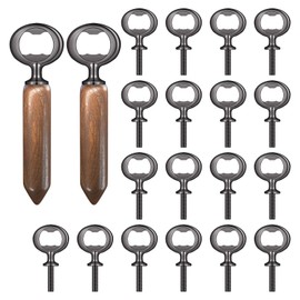 Yugada Metal Bottle Opener Kit - 10 Pcs Stainless Steel Inserts, DIY Beer Opener Hardware, Flat Black Inserts