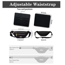 BAIYSFFG Fanny Pack Fashionable Waist Bag Unisex Fashion Waist Bag Casual Travel Bum Bag with 3 Zipper Pockets for Women Men Sports Running Hiking Jogging