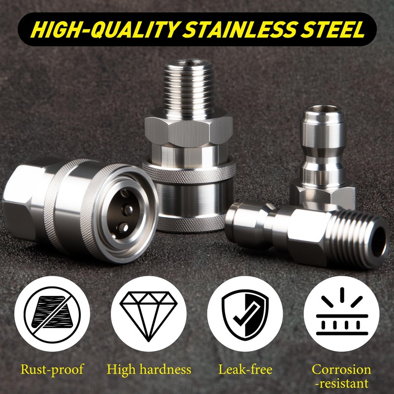 Qoroos 4 Sets NPT 1/4 Inch Quick Connect Pressure Washer
