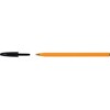 BIC Pack of 12 Ballpoint Pens fine Black Orange Héxagonal