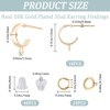 CREATCABIN 18Pcs Half Hoop Earring Findings 18K Gold Plated Brass