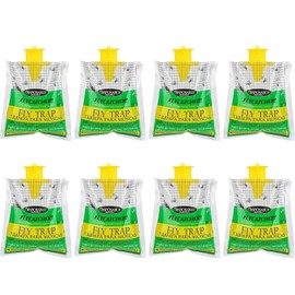 Fly Traps 8 Pack Outdoor Hanging, Disposable Flies Trap Bag Catcher Flying Insect Trap for Outdoor Family Farm Park Orchard Garden Patio