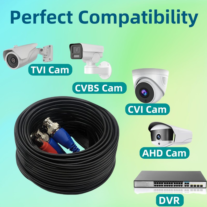 LETONDA 1 Pack 16.4ft (5M) 4K Ultra HD BNC Video
