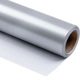 WRAPAHOLIC Wrapping Paper Roll - Mini Roll - 17 Inch X 33 Feet - Silver Pearlized Paper for Birthday, Holiday, Wedding, Baby Shower