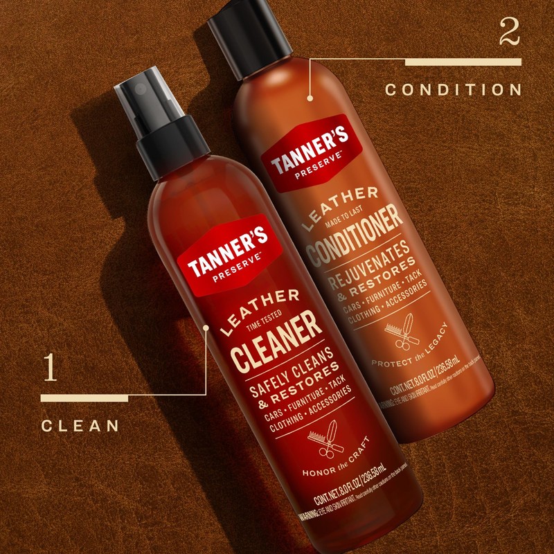 Tanner's Preserve Leather Conditioner, Rejuvinates & Restores Finished Leather, Use