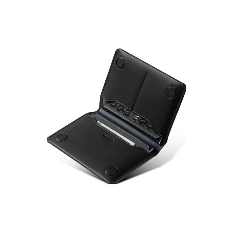 VULKIT Porta Pasaporte Minimalista con Bloqueo de RFID, Cartera de