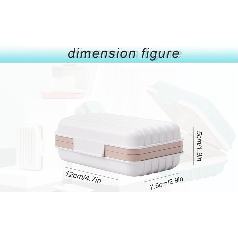 WEZCHUGHAOL Leakproof Travel Soap Dish with Lid - Draining Soap