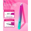 Expert Slant Tip Tweezers with Leather Case, GlamTweeler Sharp &