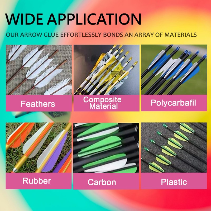 60gX 2 Instant Arrow Glue, Clear Fast-Curing Fletching Adhesive for