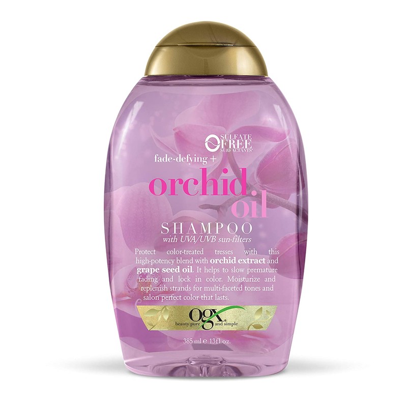 OGX Fade-Defying Orchid Oil Shampoo with UVA/UVB Sun Filters, 13