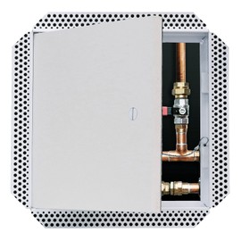 Access Door 16" X 16" Sound Rated Steel Access Panel Felt Covered Door for Concealed Wall/Ceiling Application with Slotted Lock - [Outer Dimensions: 17" Width X 17" Height]