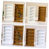KOMBIUDA Miniature Wooden Bookshelf Mini Bookcase for Mini House Miniature