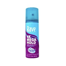 6 Pack Rave 4X Mega Hairspray 1.5 Ounce