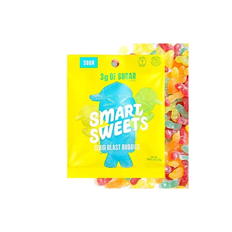 SmartSweets Sour Blast Buddies Low Sugar Gummy Candy 1.8 Ounce