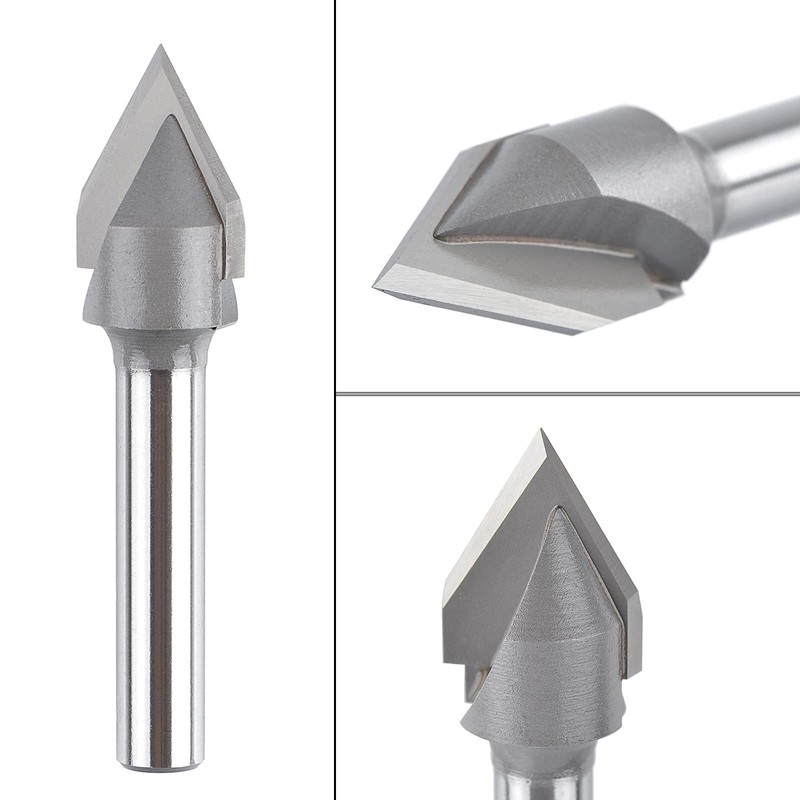 SpeTool 45 Degree V Groove Router Bit Carbide Tip V