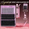 TNFVLONEINS Lash Clusters Kit with Spikes 12-21MM Lash Extension Kit
