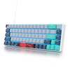 Owpkeenthy 65 Percent Mechanical Gaming Keyboard Hammerhead Shark with Red