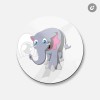 Unbranded Happy Elephant Animal | 4'' X 4'' Round Decorative