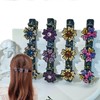 BAIYSFFG 4Pcs Sparkling Crystal Stone Braided Hair Clips,2024 New Rhinestone