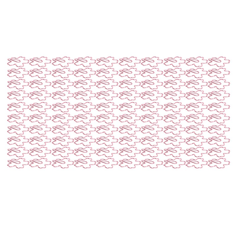 100pcs Sakura Shape Paper Clips Increased Slip Resistance Plating Process