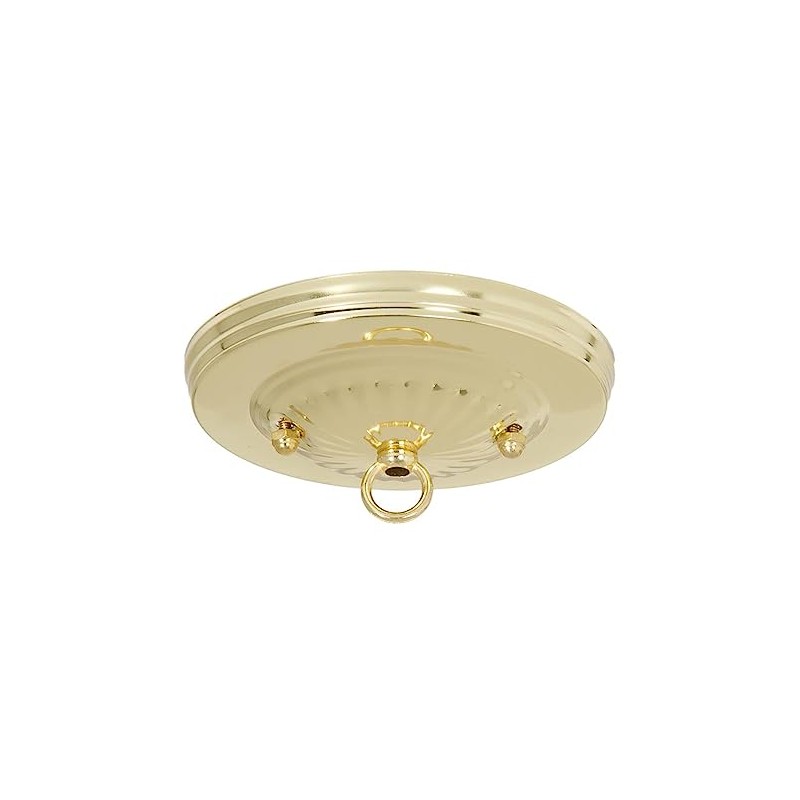 B&P Lamp® Brass Plated Steel Ceiling Light Canopy Plate Kit,